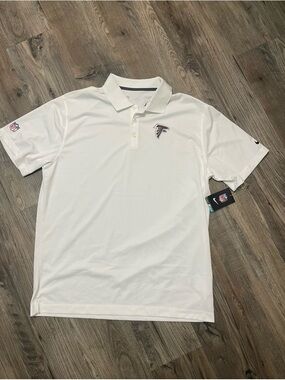 Nike White Atlanta Falcons Polo with Team Crest